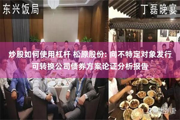 炒股如何使用杠杆 松原股份: 向不特定对象发行可转换公司债券方案论证分析报告