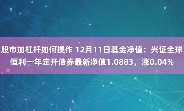 股市加杠杆如何操作 12月11日基金净值：兴证全球恒利一年定开债券最新净值1.0883，涨0.04%