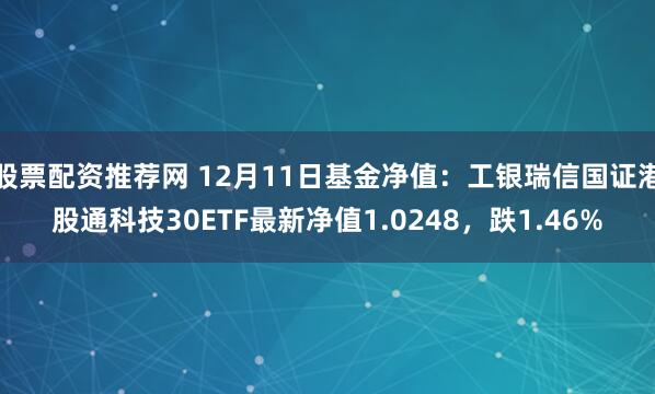 股票配资推荐网 12月11日基金净值：工银瑞信国证港股通科技30ETF最新净值1.0248，跌1.46%